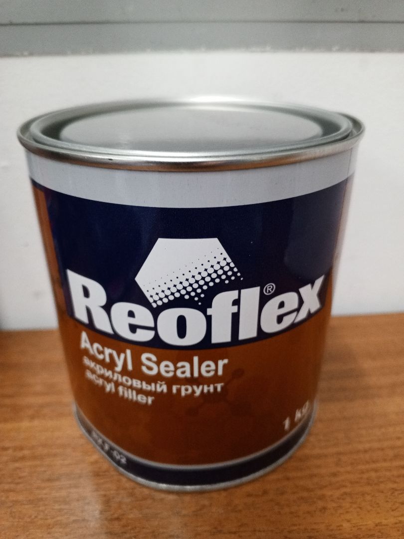 Reoflex Грунт акриловый 1К серый 1 кг RX F-02_Уценка_мятая упаковка