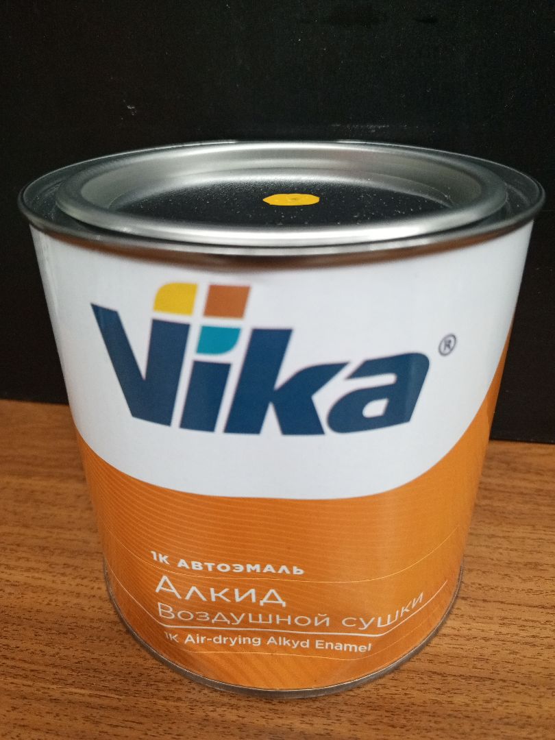 Автоэмаль Vika-60 1035 желтая 0,9л_Уценка_мятая упаковка