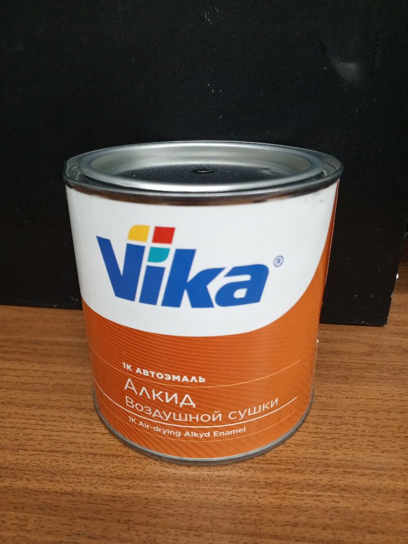 Автоэмаль Vika-60 601 черная 0,8л_Уценка_мятая упаковка