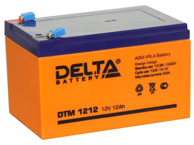 Аккумулятор ИБП 12 В 12 А/ч прямая полярность Delta DTM AGM 151x98x101
