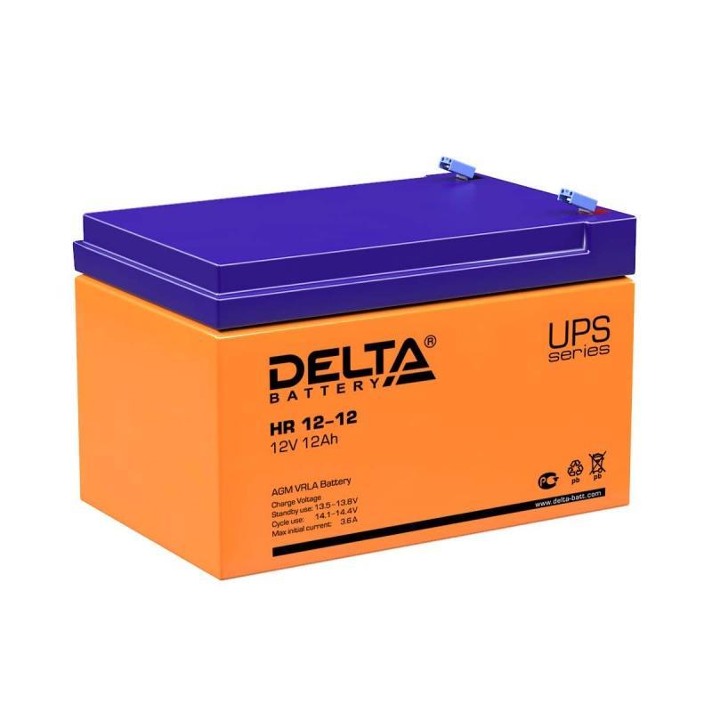 Аккумулятор ИБП 12 В 12 А/ч прямая полярность Delta HR AGM 151x98x95