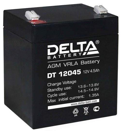 Аккумулятор ИБП 12 В 4,5 А/ч прямая полярность Delta DT AGM 90x70x107