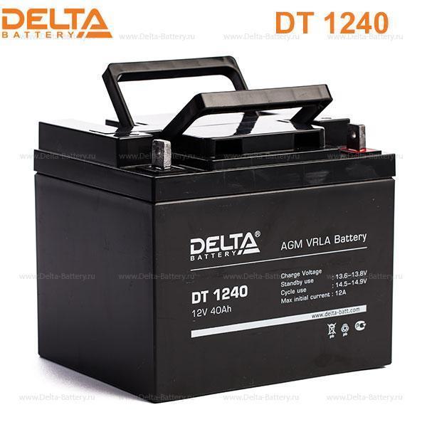 Аккумулятор ИБП 12 В 40 А/ч прямая полярность Delta DT AGM 198x166x170