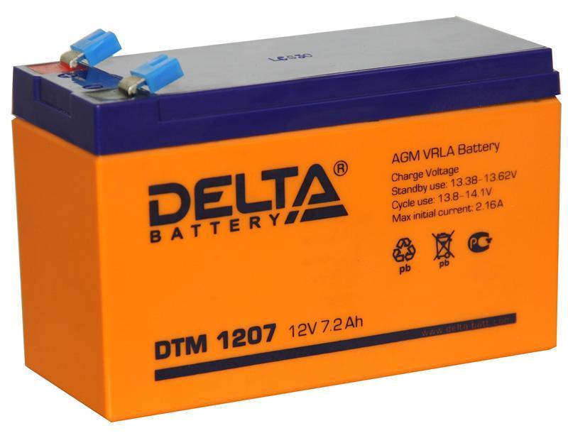 Аккумулятор ИБП 12 В 7,2 А/ч прямая полярность Delta DTM AGM 151x65x94