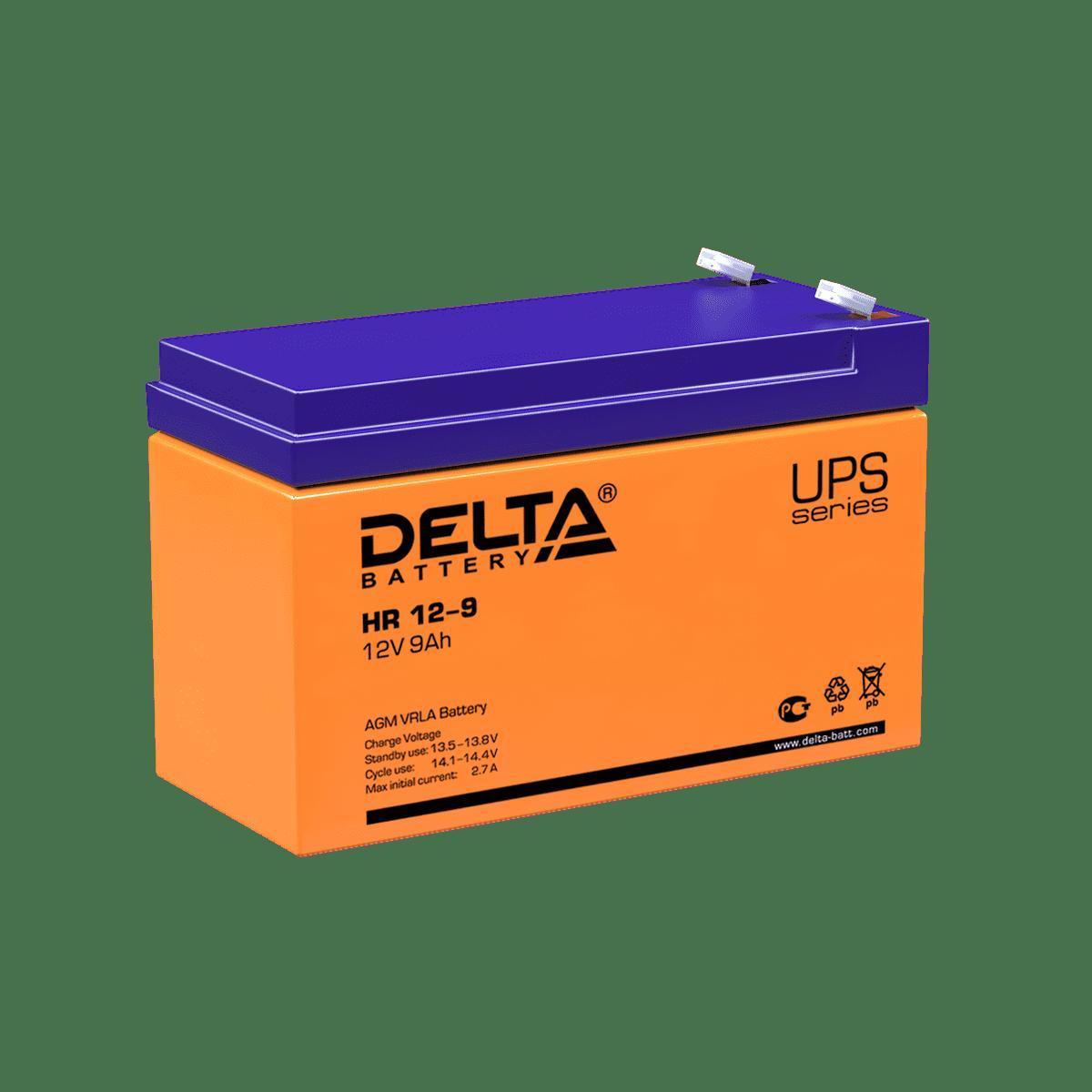 Аккумулятор ИБП 12 В 9 А/ч прямая полярность Delta HR AGM 151x65x94