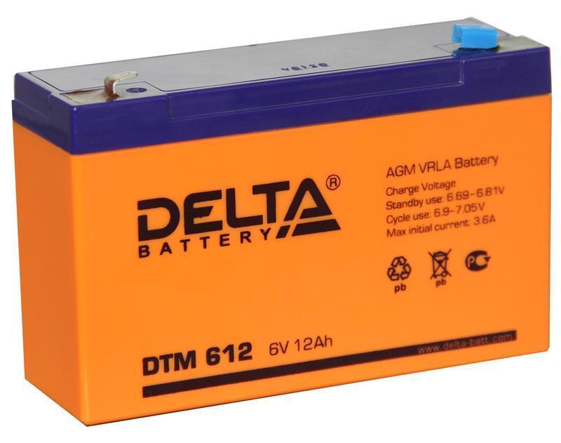 Аккумулятор ИБП 6 В 12 А/ч прямая полярность Delta DTM AGM 151x50x100
