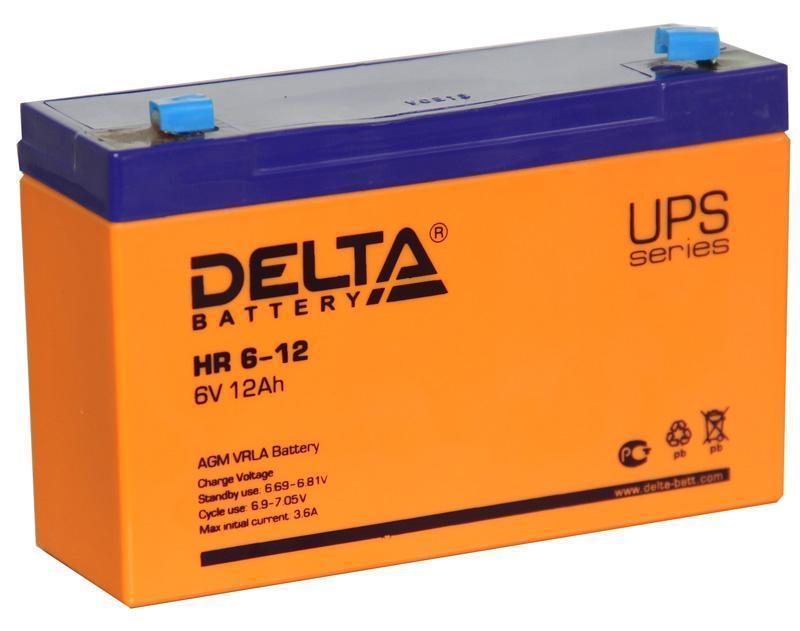Аккумулятор ИБП 6 В 12 А/ч прямая полярность Delta HR AGM 151x50x100 HR6-12