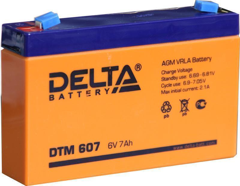 Аккумулятор ИБП 6 В 7 А/ч прямая полярность Delta DTM AGM 151x34x100