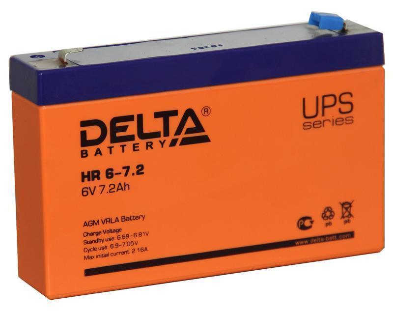 Аккумулятор ИБП 6 В 7,2 А/ч прямая полярность Delta HR AGM 151x34x100