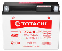 Аккумулятор Мото 12 В 24 А/ч обратная полярность Totachi AGM ток 315 А 205x87x162