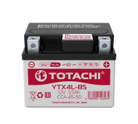Аккумулятор Мото 12 В 3,5 А/ч обратная полярность Totachi AGM ток 50 А113x70x86