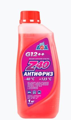 Антифриз AGA красный (-40/+123) G12++ готовый 1 кг