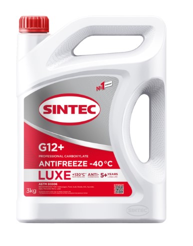 Антифриз Sintec Luxe красный G12+ (-40) 3 кг НОВЫЙ