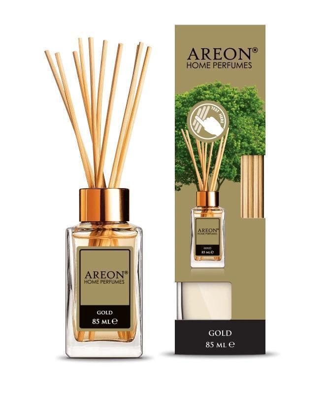 Ароматизатор для дома Areon Sticks LUX (банка, деревянные палочки) Gold золото 85 мл