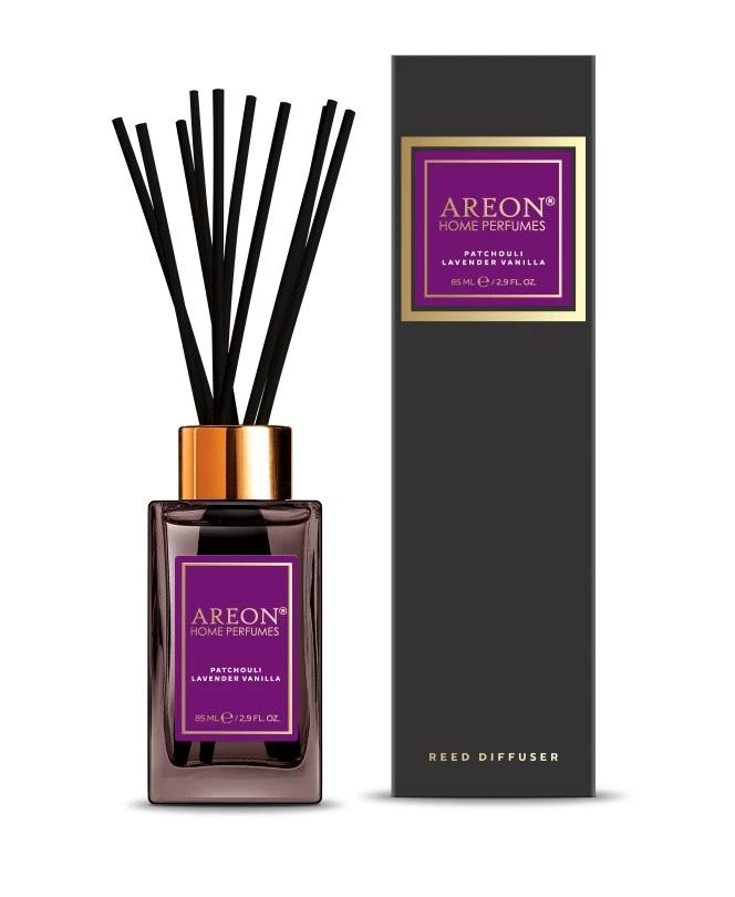 Ароматизатор для дома Areon Sticks Premium (банка, деревянные палочки) Patchouli-lavender пачули-лаванда 85 мл