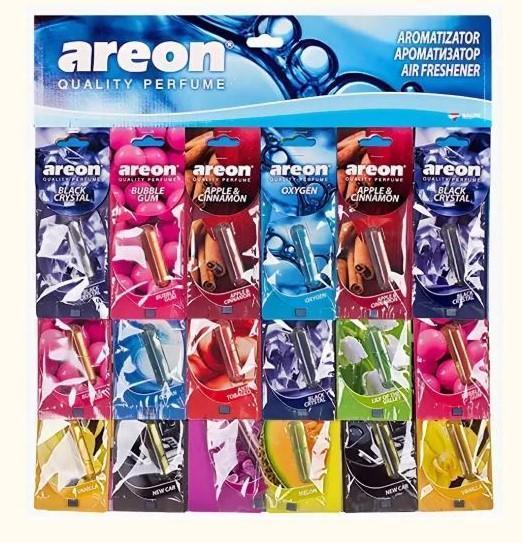 Ароматизатор на зеркало Areon Liquid жидкий 5 мл Микс Дисплей-24 704-021