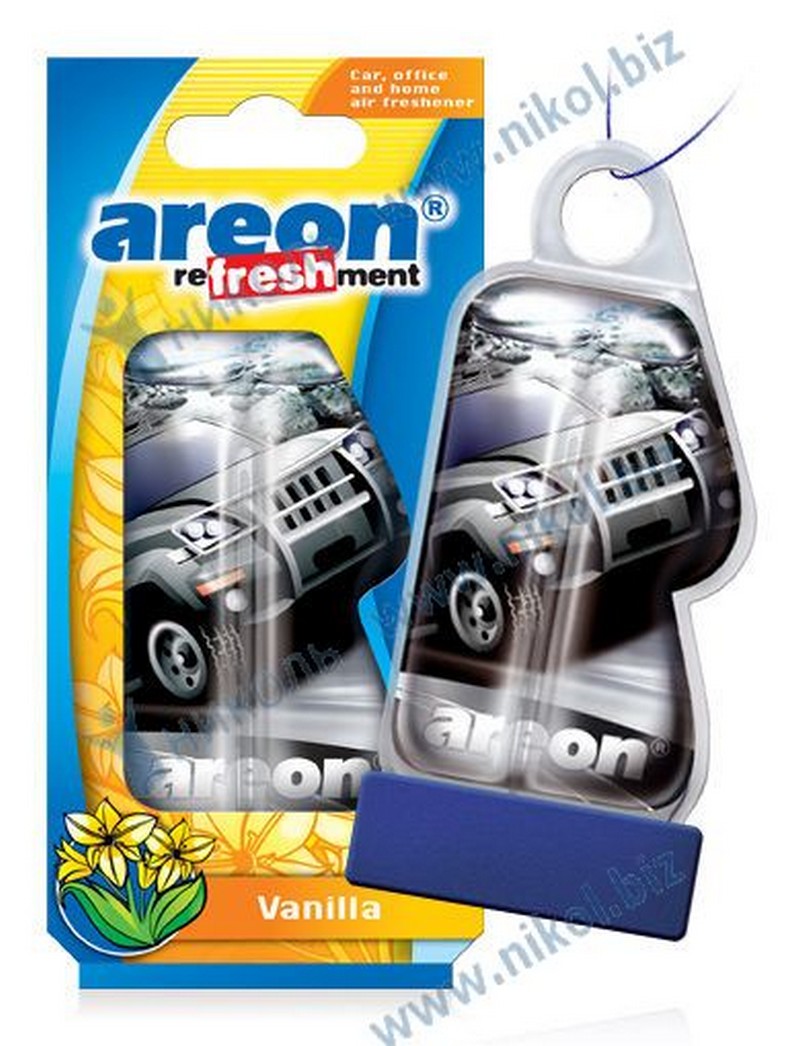 Ароматизатор на зеркало Areon Refreshment гелевый Vanilla ваниль*