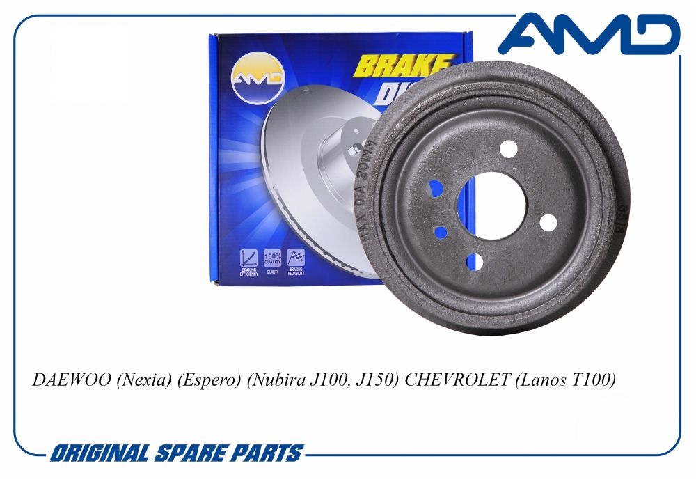 Барабан тормозной Daewoo Nexia; Chevrolet Lanos; ZAZ Sens, Chance без ступицы \ AMD AMD.BD156