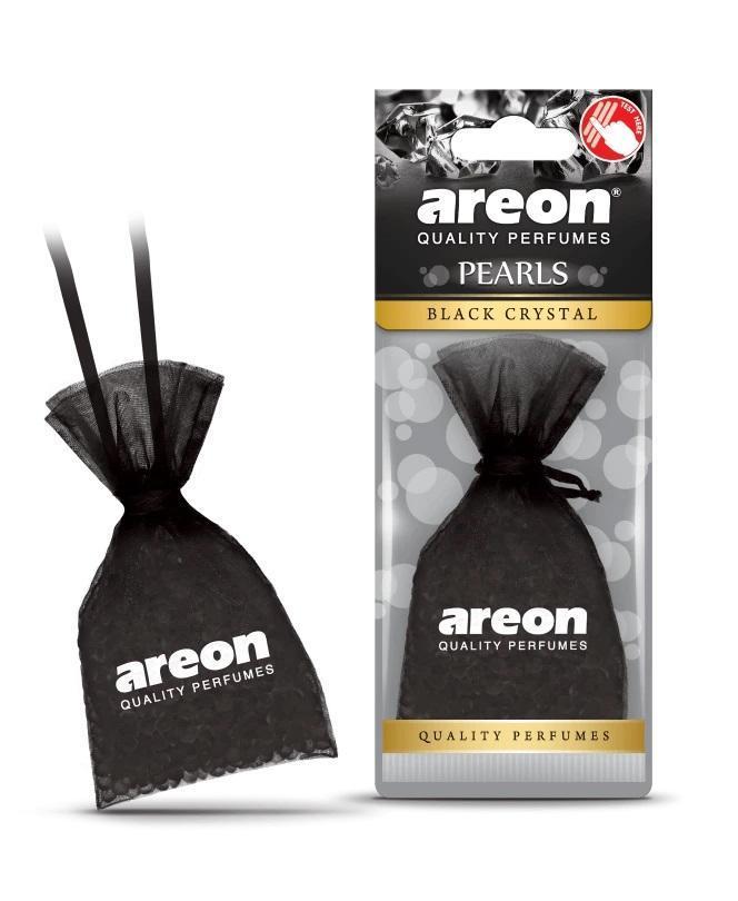 Ароматизатор на зеркало Areon Pearls мешочек Black Crystal черный кристалл
