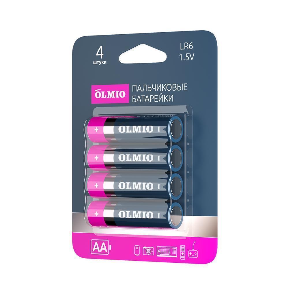 Батарейка LR06 Olmio (AA-пальчиковые) 4 шт.