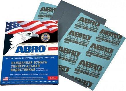 Бумага наждачная P60 высокопрочная на тканевой основе универсальная ABRO