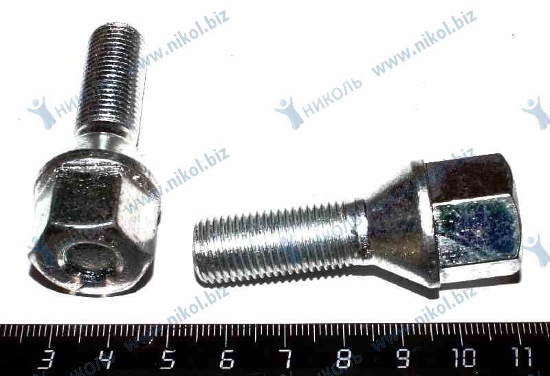 Болт М12*30,5*1,25 литого диска (крат_уп_10шт) БелЗАН ОАО