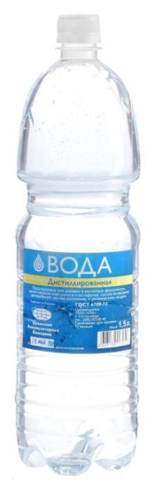 Вода дистиллированная УАК 1,5л