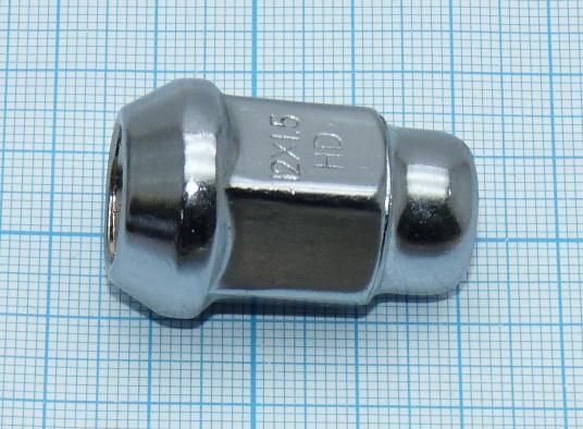 Гайка колеса M 12 x 1,5 х 35,5 хром закрытая ключ 19 Toyota, Mazda, Mitsubishi, Hyundai литой диск