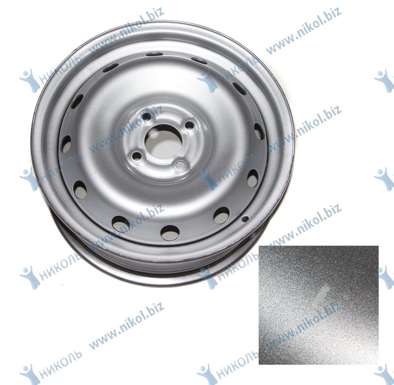 Диск колеса R15 2180, Renault Logan, Largus, Almera ТЗСК серебро УЦЕНКА! потертости, царапины