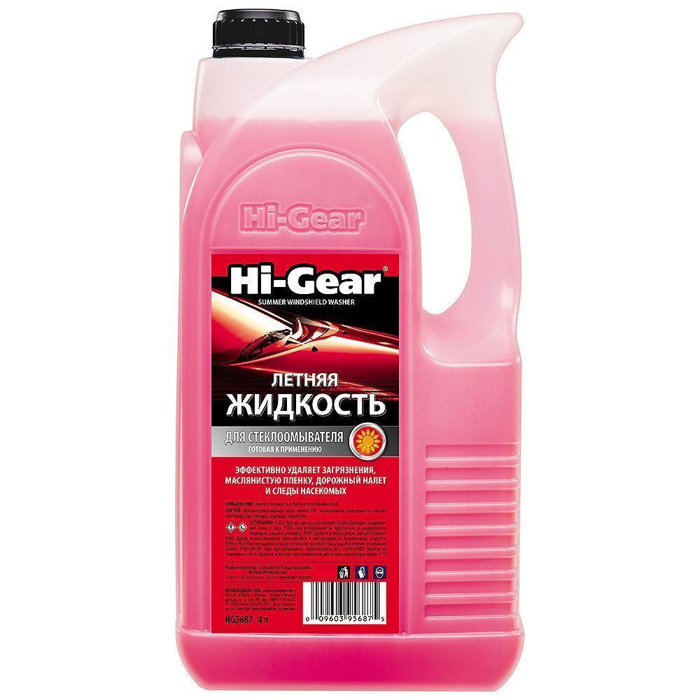 Жидкость стеклоомывающая лето готовая Hi-Gear 4л