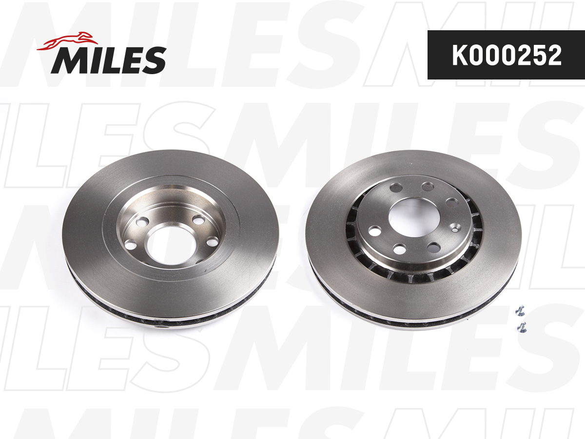 Диск тормозной Daewoo Nexia DOHC, Chevrolet Lanos; Opel Astra F, Vectra A, B передний R14" Miles