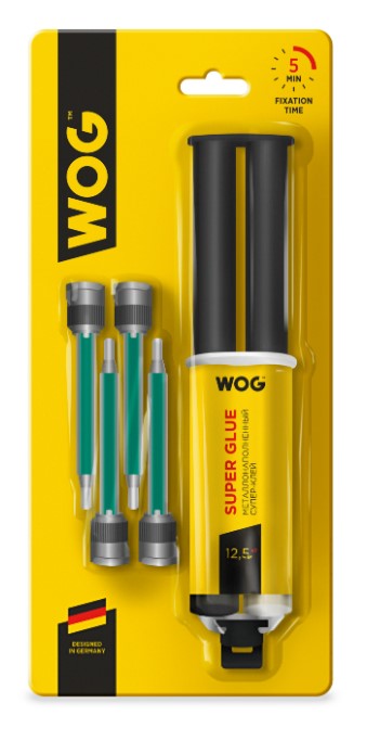 Клей металлонаполненный двухкомпонентный 12,5гр WOG