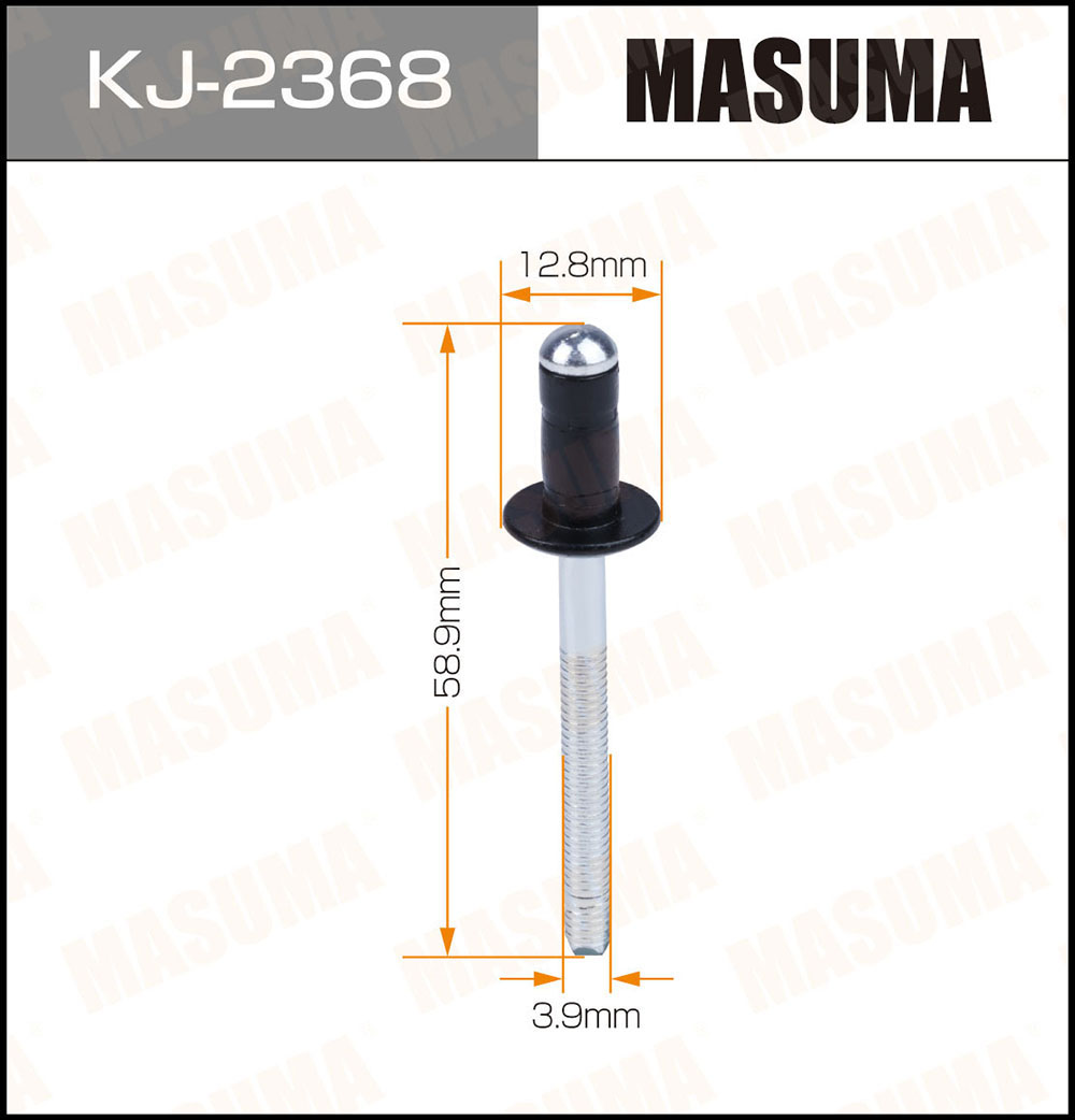 Клипса MASUMA KJ-2368 Заклепка вытяжная, стальная