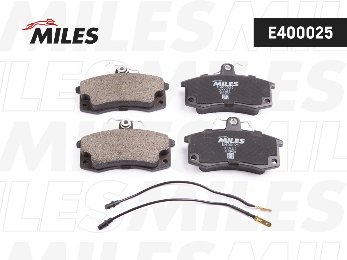 Колодки тормозные для а/м ВАЗ 2110 с датчиками Miles Low-metallic