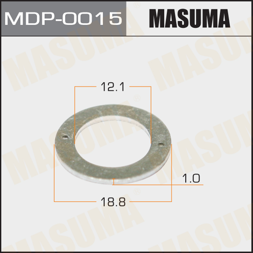 Кольцо форсунки 12,1 х 18,8 х 1 ДВС TOYOTA 1C, 2C, L, 1HZ, 1KZ, 1PZ, 1N (обратка) Masuma MDP0015