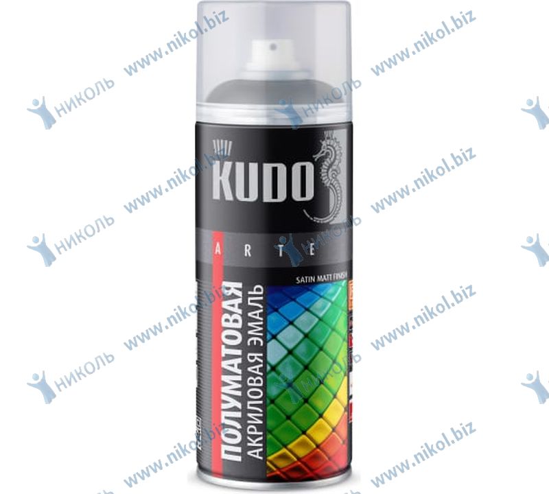 Краска аэроз черная (RAL 9005) KUDO (520мл) акрил