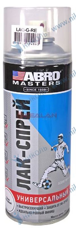 Лак прозрачный глянцевый ABRO MASTERS аэрозоль 226гр