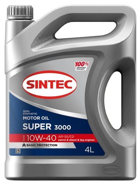 Масло моторное Sintec 10W-40 Super 3000 SG/CD п/синтетическое 4л / 10W40