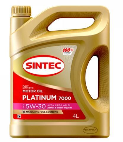 Масло моторное Sintec 5W-30 Platinum 7000 ACEA A5/B5 синтетическое 4л / 5W30