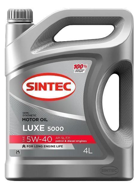 Масло моторное Sintec 5W-40 Luxe 5000 SL/CF п/синтетическое 4л / 5W40