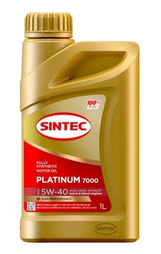 Масло моторное Sintec 5W-40 Platinum 7000 ACEA A3/B4 синтетическое 1л / 5W40