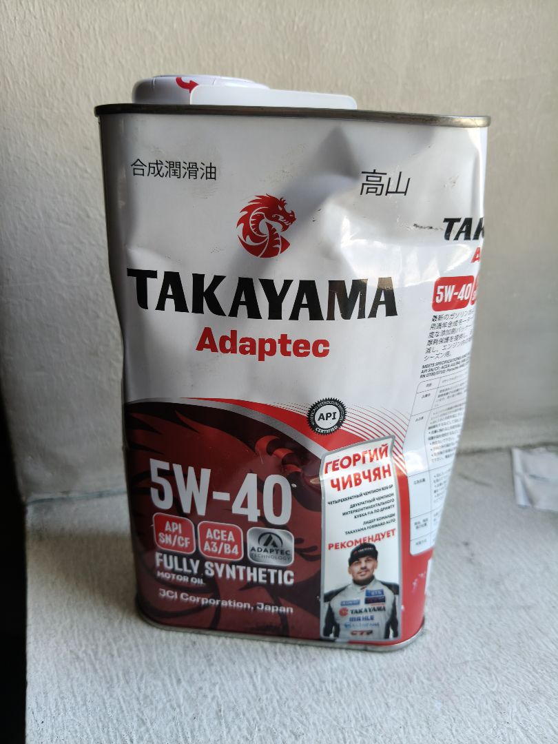 Масло моторное Takayama 5W-40 Adaptec API SN/CF, ACEA A3/B4 синтетическое 1л металл_Уценка_мятая упаковка