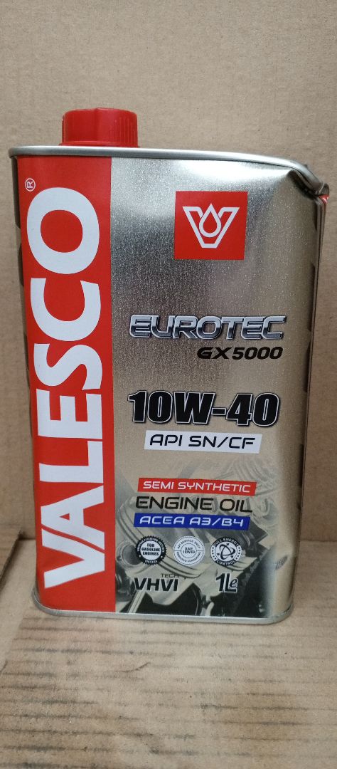 Масло моторное VALESCO EUROTEC GX 5000 10W-40 API SN/CF п/синтетическое 1л_Уценка_мятая упаковка