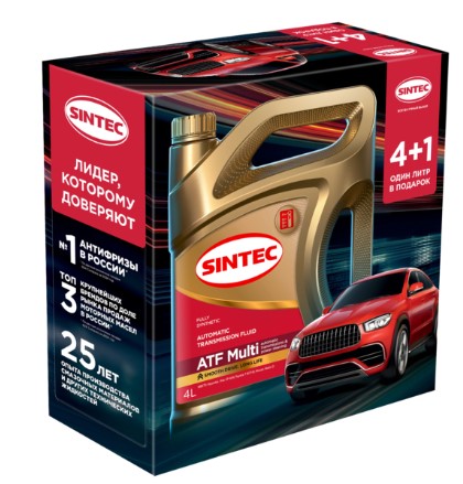 Масло трансмиссионное Sintec ATF Multi 4 л АКЦИЯ 4л + 1л 