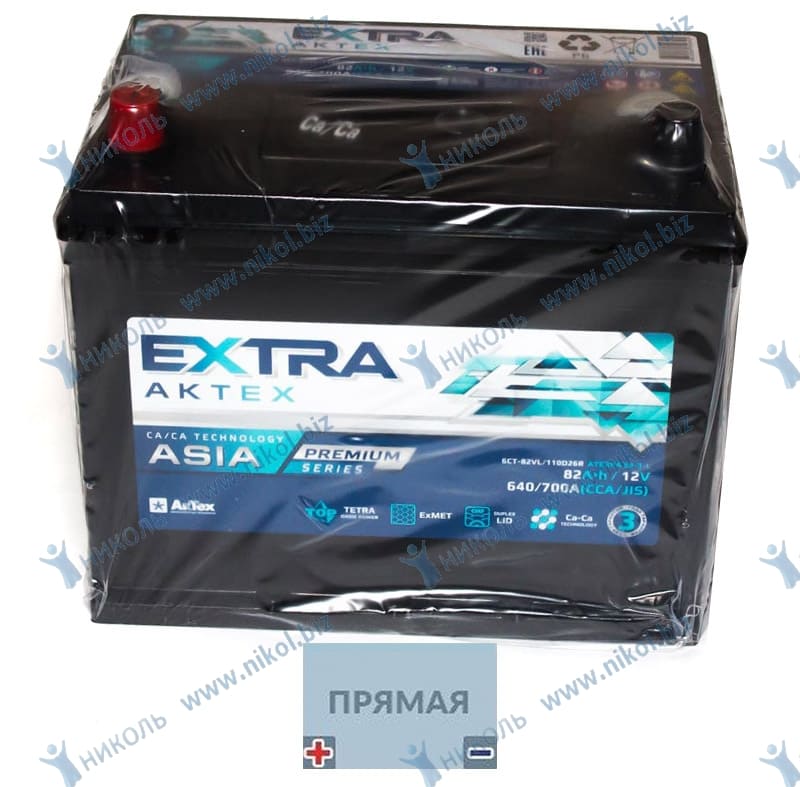 АКБ Asia 90 А/ч п.п.Актех Extra Premium конус (110D26L) ток 640 260 х 175 х 225