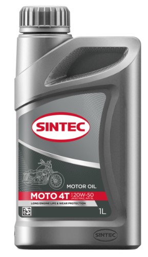 Масло моторное Sintec Мото 4T 20W-50 SL/CF Jaso MA2 минеральное 1л / 20W50