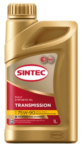 Масло трансмиссионное Sintec трансмиссионное 75W-90 GL-4/GL-5 1л / 75W90