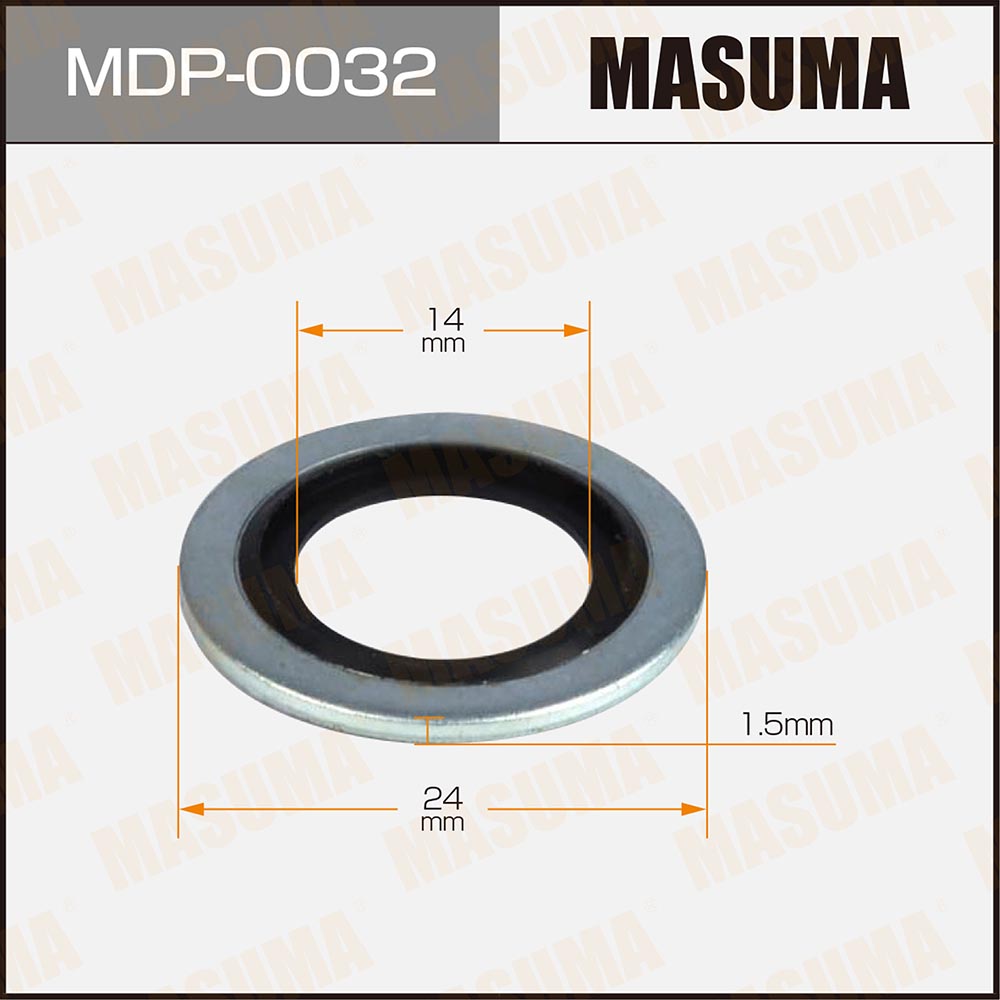 Прокладка сливной пробки масла MASUMA 14 x 24 x 1.5 Renault