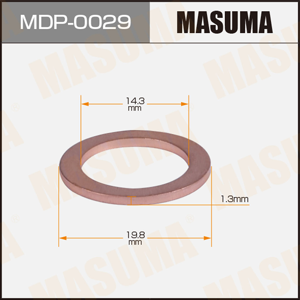 Прокладка сливной пробки масла MASUMA 14.3 x 19.8 x 1.3 SUZUKI