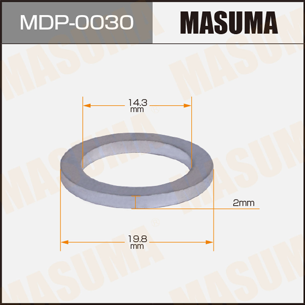 Прокладка сливной пробки масла MASUMA 14.3 x 19.8 x 2 HYUNDAI
